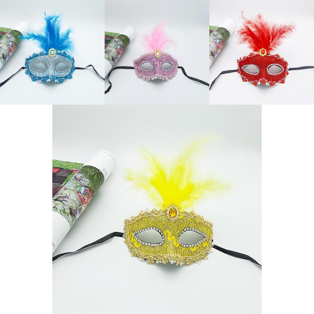Halloween Princess Feather Mask For Costume Parties And Photography
