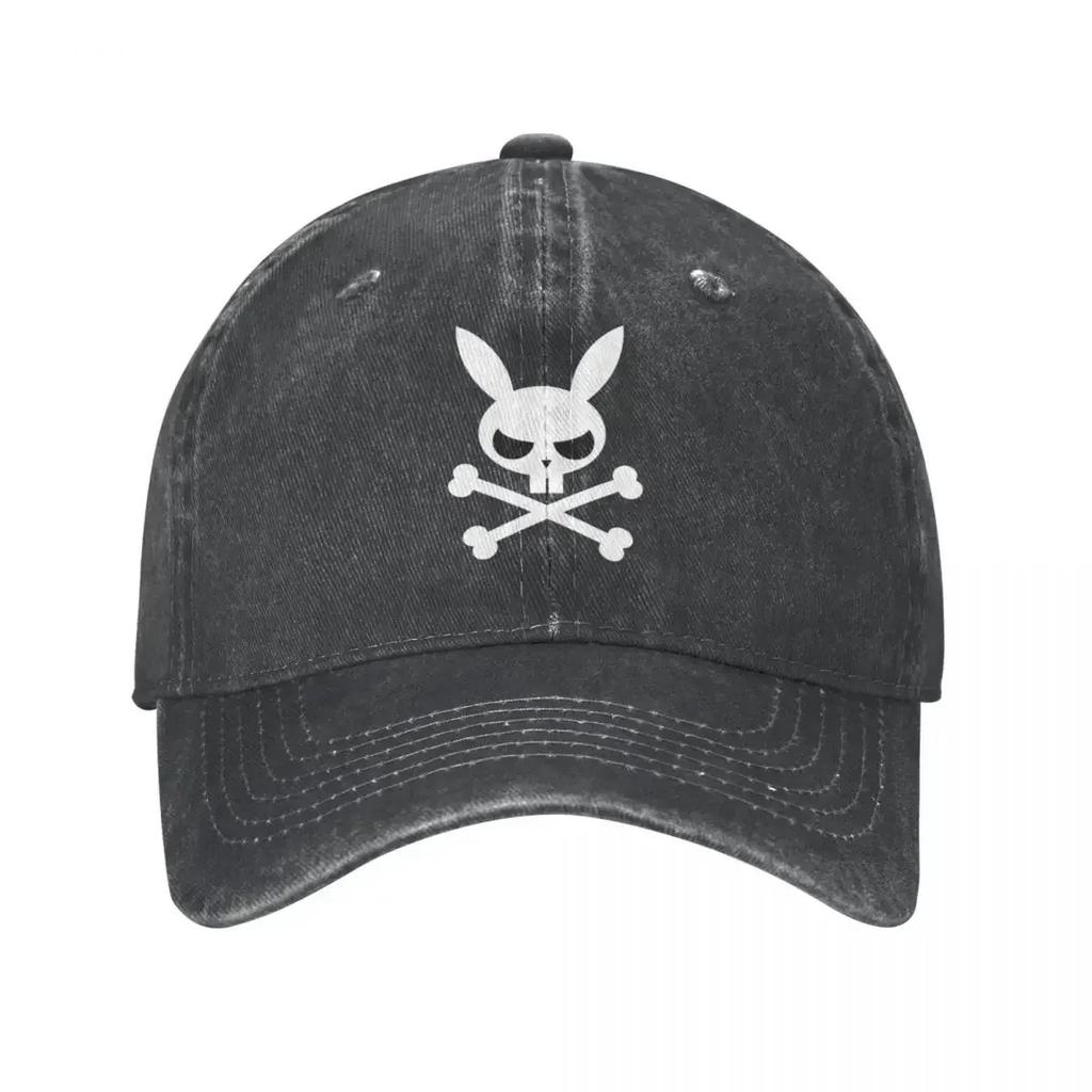 Bunny Skull Denim Baseball Cap Crossbones Unisex Custom Trucker Hat Summer Stylish Hippie Cheap Baseball Caps
