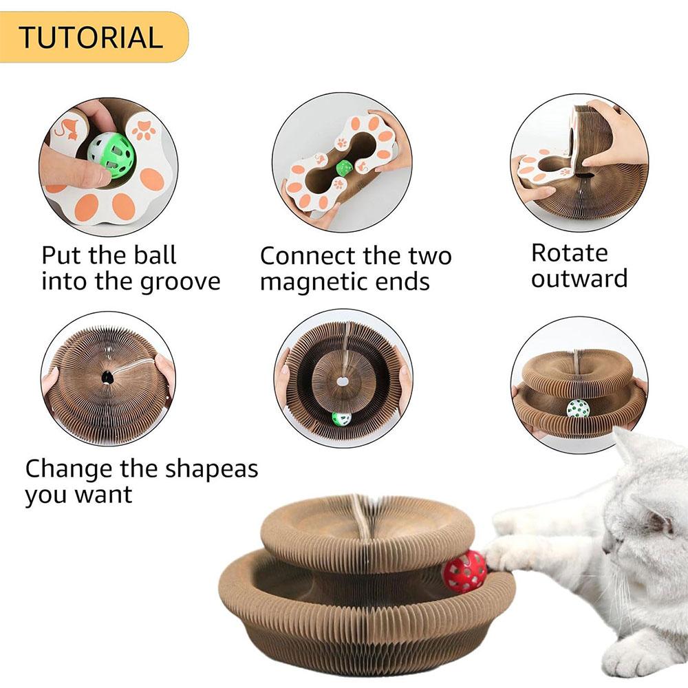 Magic Organ Cat Scratching Board Interactive Scratcher Cat Toy Cat Accordion Toy Cat Grinding Claw Scratching Board Pet Supplies