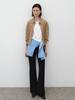 ATELIER NAIN Nova Semi Crop Suede Shirt(Bl-4351)