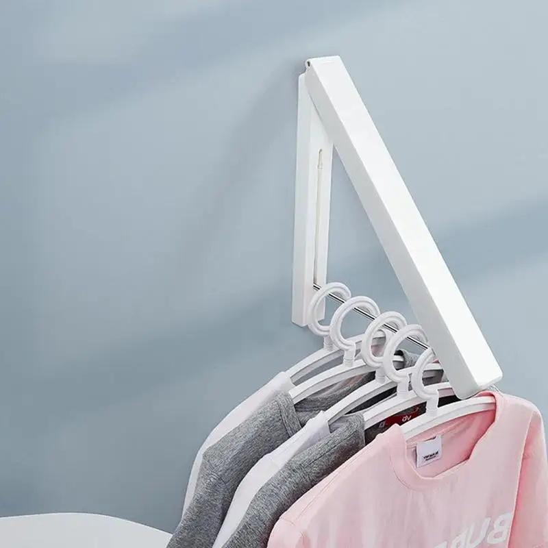 No-Drill Folding Telescopic Concealed Clothes Rack For Balconies Invisible Clothes Drying Rack