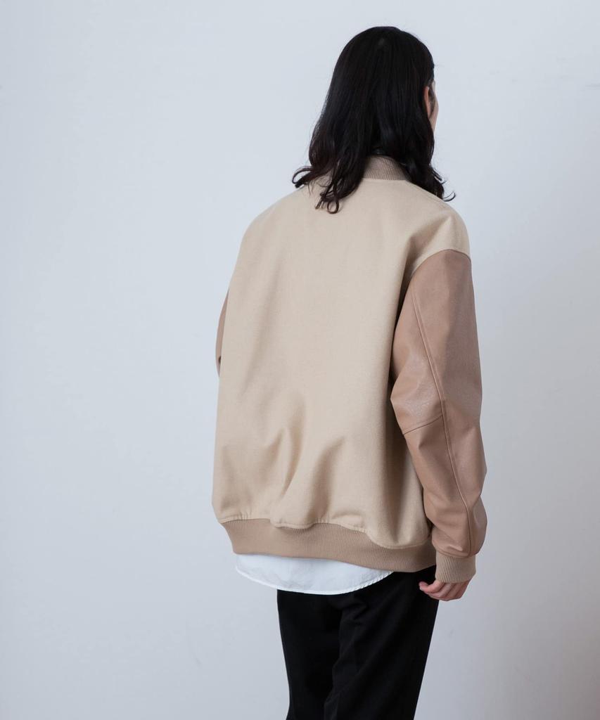 WEGO Melton Award Light Size L Jacket, Beige,