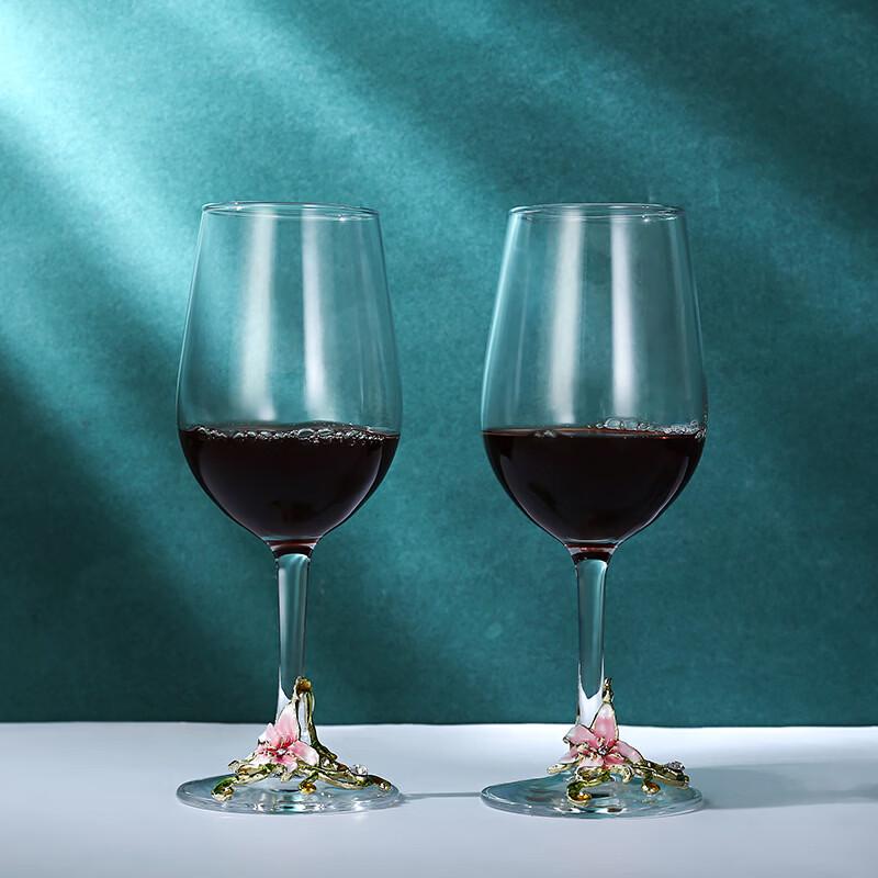 

Набор бокалов для красного вина с декантером Shangqi, ручная работа, розовые лилии