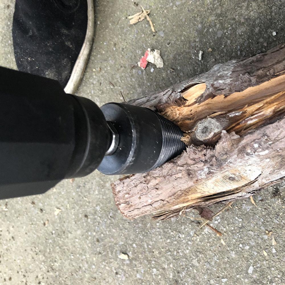 2 Stück 32mm Kreisschneidbohrer Verstellbarer Bohrer Brennholzspaltbohrer für Bohrmaschine Hochgeschwindigkeit Holzstamm Holz Spiralbohrer
