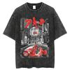 T-shirt Lavage Vintage Do Old Japanese Anime Akira Street Y2k Manches Courtes Harajuku Polyester Haut Neutre Mode T-shirt à Col Rond