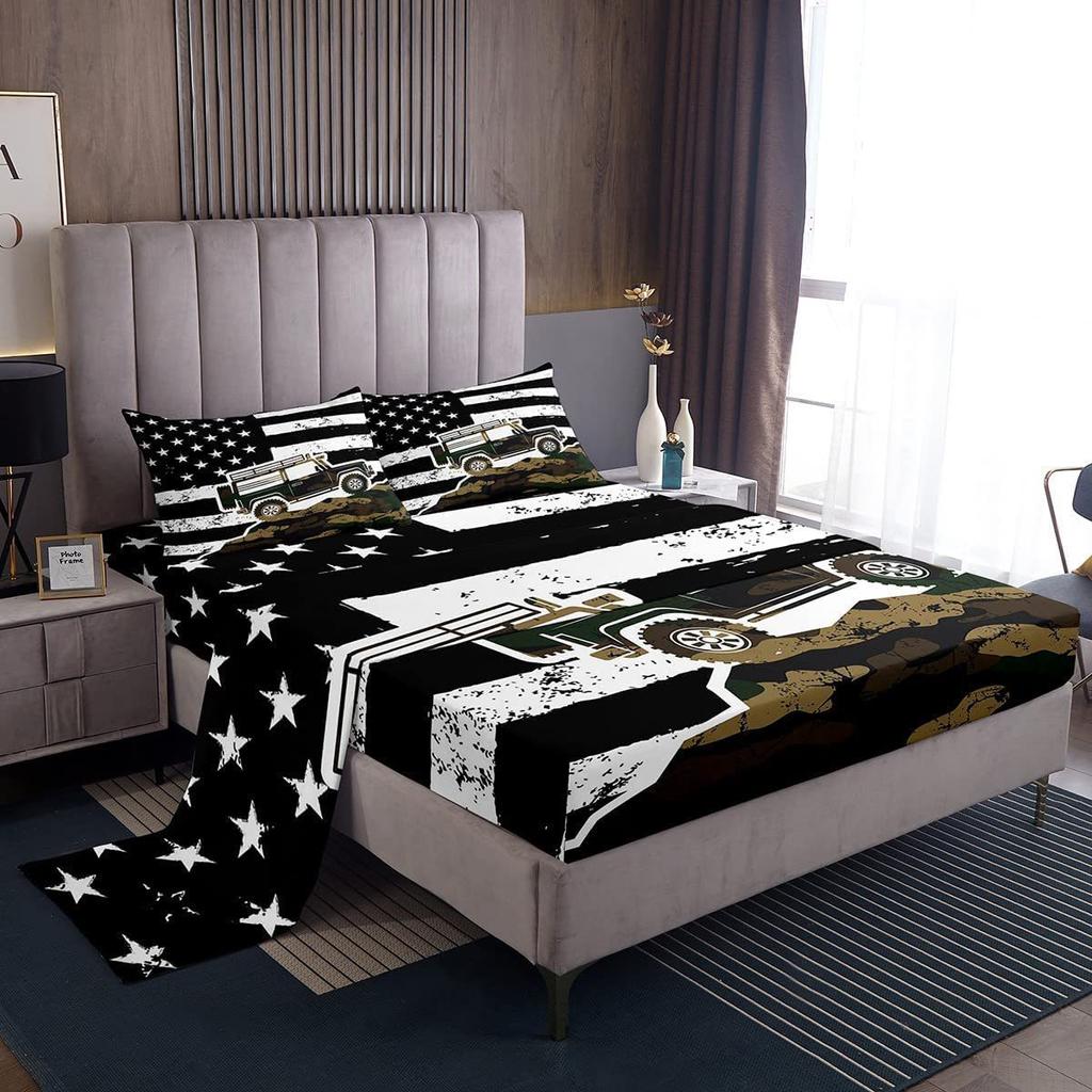 Gamepad Pattern Mattress Four-Piece Bedding Set Bedroom Dormitory Bedding Decoration