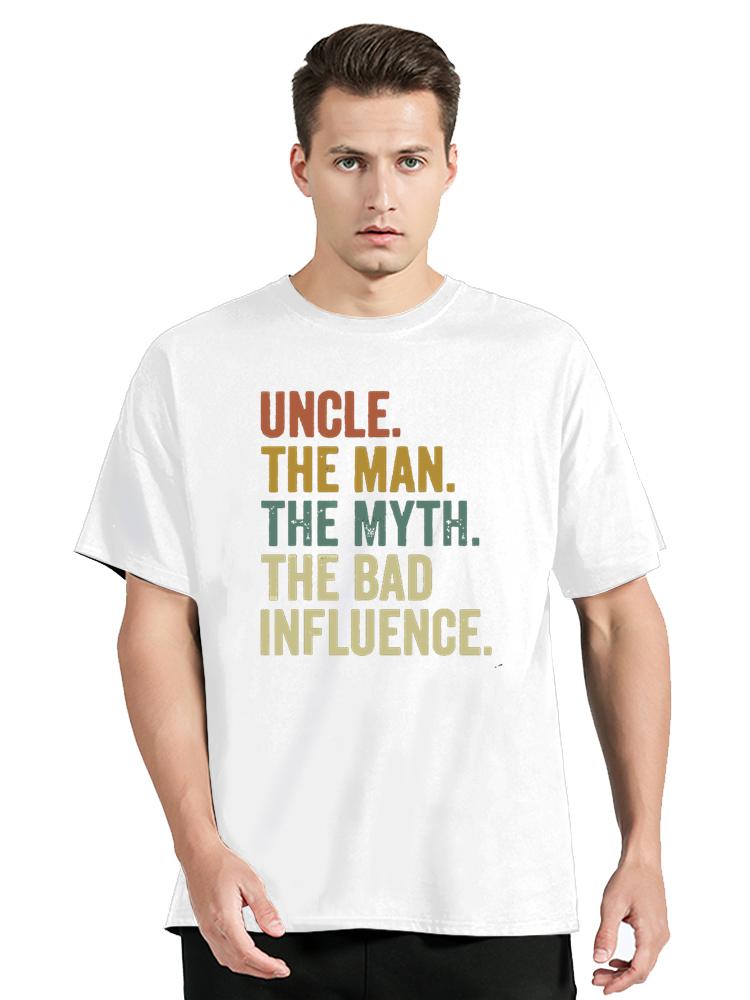 Lustiges Vintage Spaß Onkel Mann Mythos Schlechter Einfluss T-Shirt Streetwear Grafik Baumwoll-T-Shirt Unisex Tops Fitness-T-Shirts Herrenbekleidung