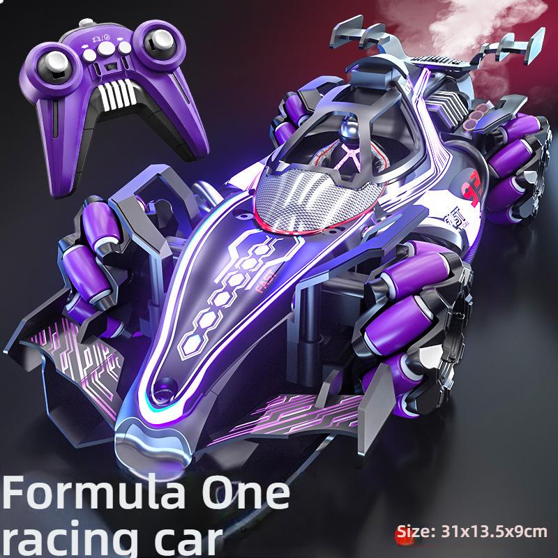 4WD RC F1 Formula Stunt Car Gesture Sensing Spray Drift Rechargeable FCC Certified Children Electric Toy