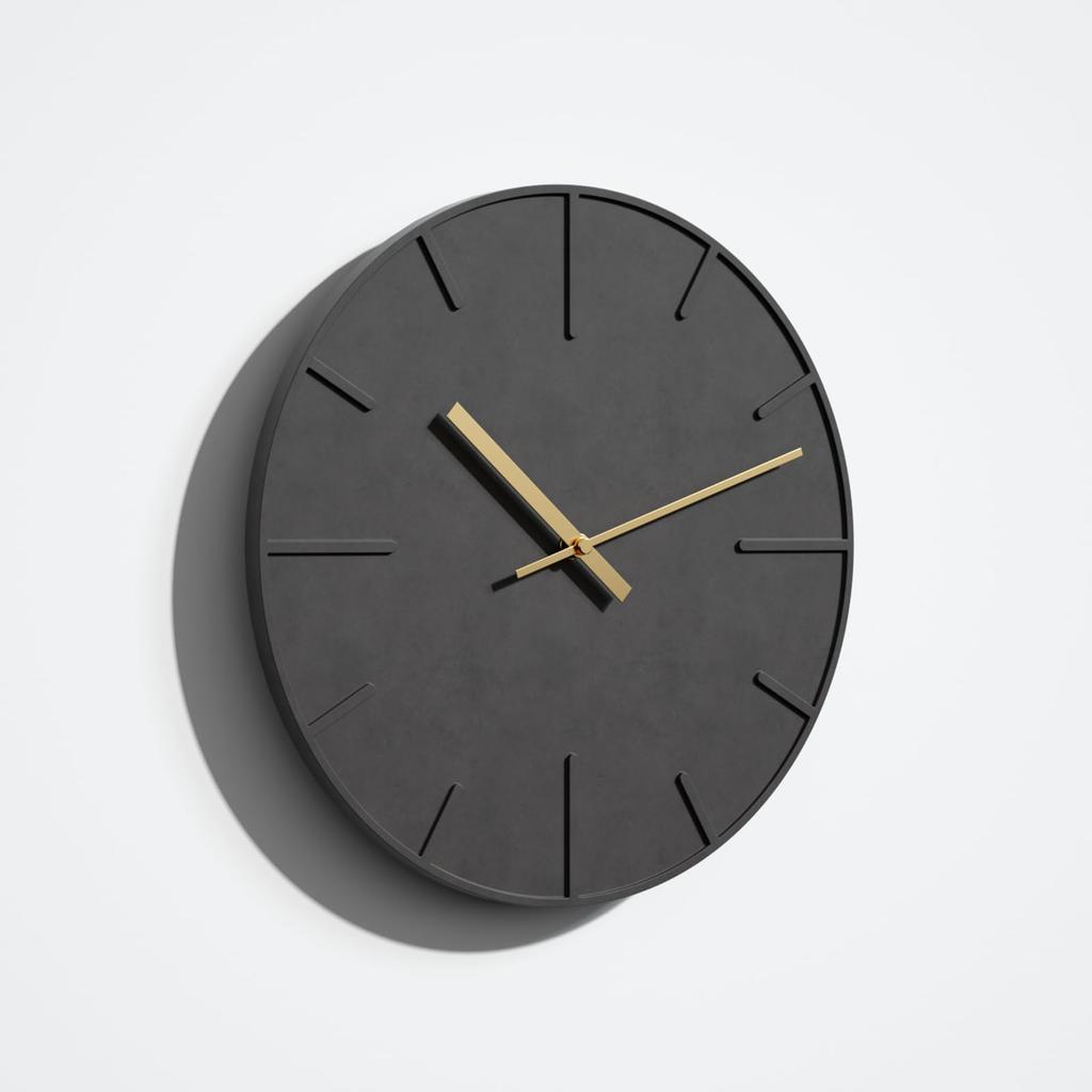 TAHITICA Silent Wall Cement Wall Scandinavian Room Living Room Housewarming Includes Clock, Clock, Simple, Modern, Design, 30cm, Decor, Decor, Gift,