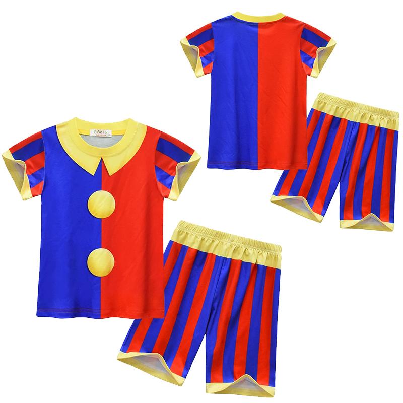 2026 The Amazing Digital Circus Moda T-shirt Pantaloncini Set da 2 Pezzi per Bambini Abbigliamento Tuta T-shirt per Ragazzi e Ragazze Stampa 3D Estate