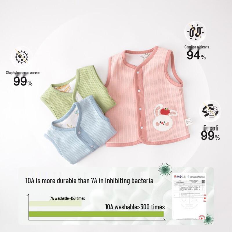 Baby Pure Cotton Reversible Vest 80