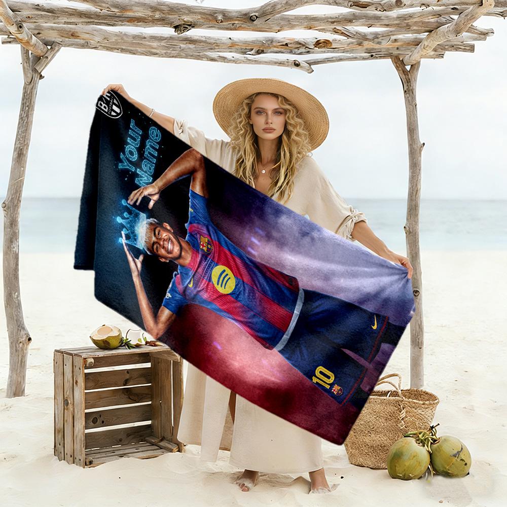 Yamal Personalisiere deinen Namen Strandtuch Schnelltrocknend Weiche Mikrofaser Geeignet für Schwimmen Fitnessstudio Camping Yoga Urlaub