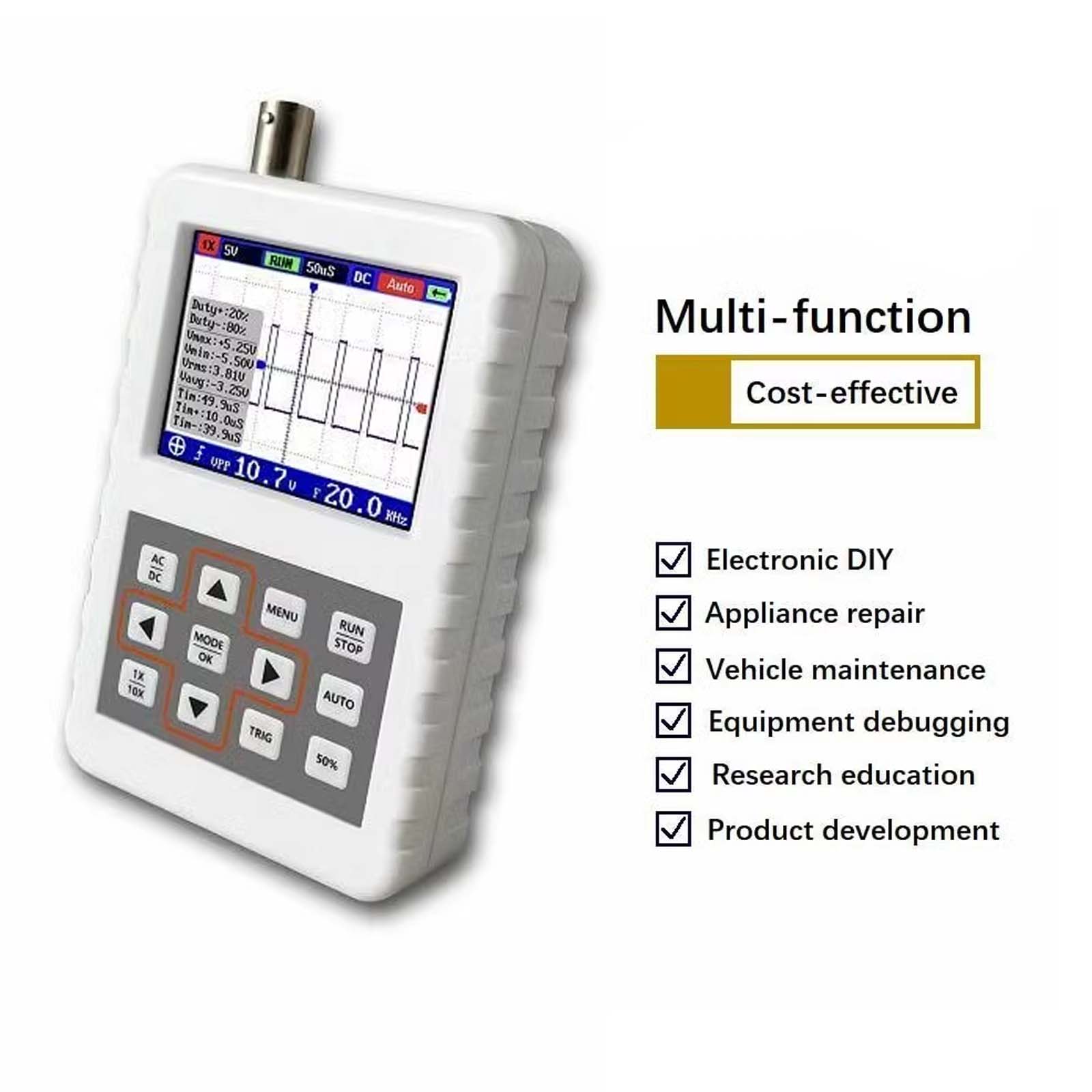

2.4 Inch LCD Digital Oscilloscope Handheld Digital Oscilloscope 5M Bandwidth 20MSps Sampling Rate China Mainland
