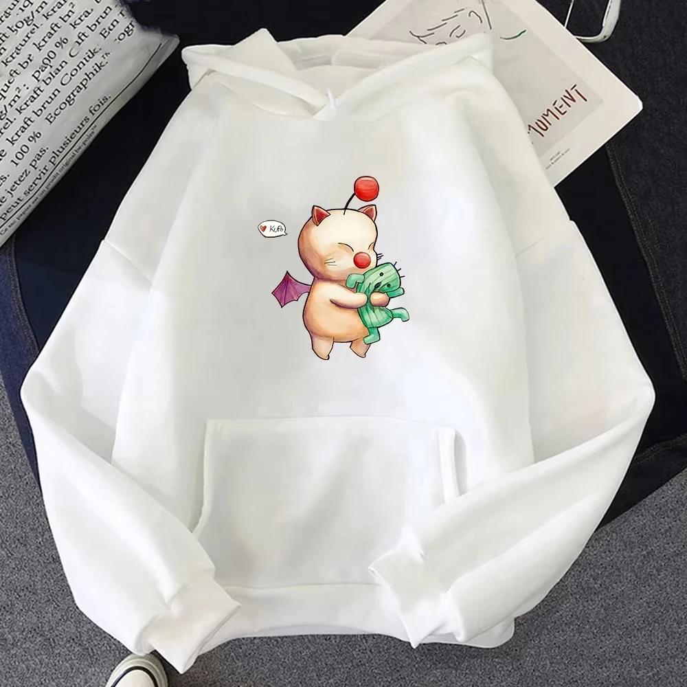 2025 Final Fantasy XIV Moogles Game Sweatshirts Men Harajuku Anime Clothes Fashion Streetwear Hoodies Autumn Casual Long Sleeve