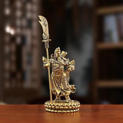 Chinese Feng Shui Guan Gong Statue God of War Antique Sculpture Home Decoration Feng Shui Ornament Desk Decor Craft