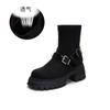 New stretch socks boots autumn and winter thick heel short boots women's versatile Martin boots women's fashion art trend boots