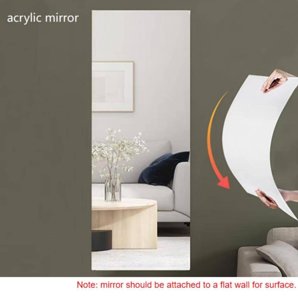 DIY Home Decor Mirror Wall Stickers Damage-Free Application