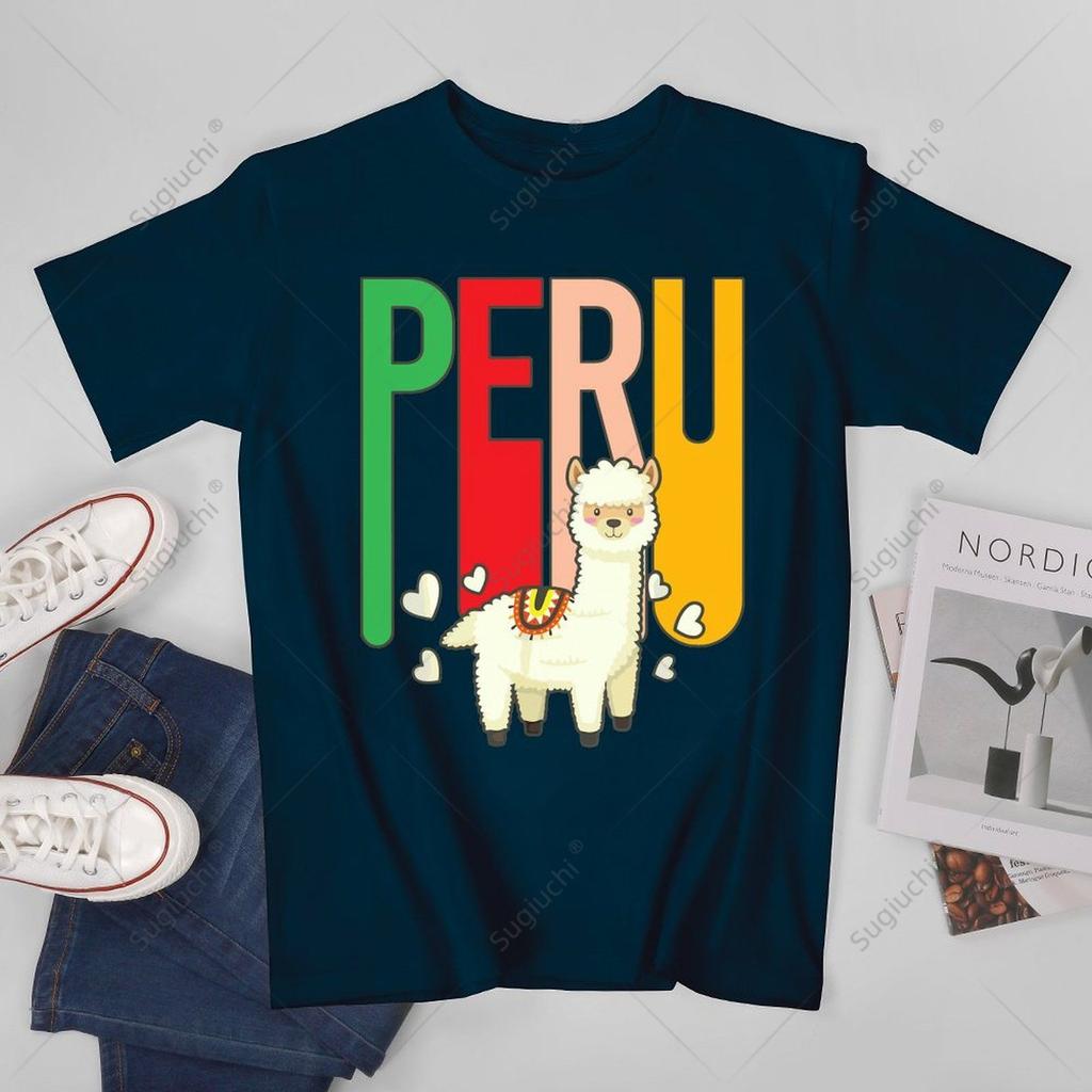 Unisex Cute Peruvian Alpaca Product Llama From Peru Tshirt Tees T Shirts WoUnisex Boys 100 Cotton TShirt