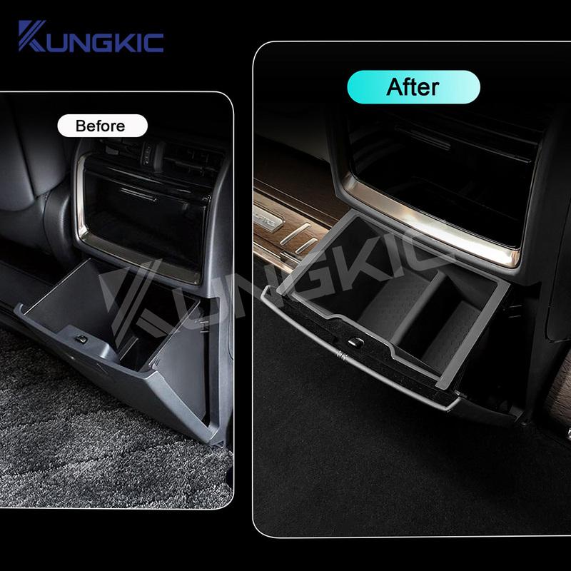 For Toyota Alphard Vellfire 40 Series 2024 2025 Rear Garbage Storage Box of Central Control Armrest Interior Storage Accessories