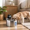 Pet Fountain Motion Activated Waterer for Small Kitten Animal Households, 3.2 L Indoor Drinking Fountain with Metal Bowl for Routine Household Use