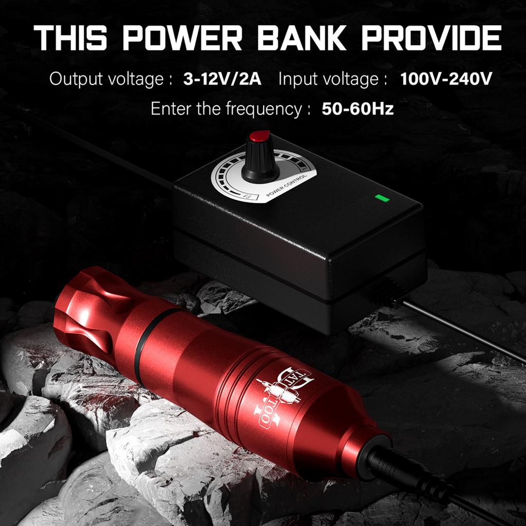 DM Wireless Tattoo Machine Kit Permanent Makeup Rotary Tattoo Machine Kit with Cartridge Needles Ink Cup For Beginner