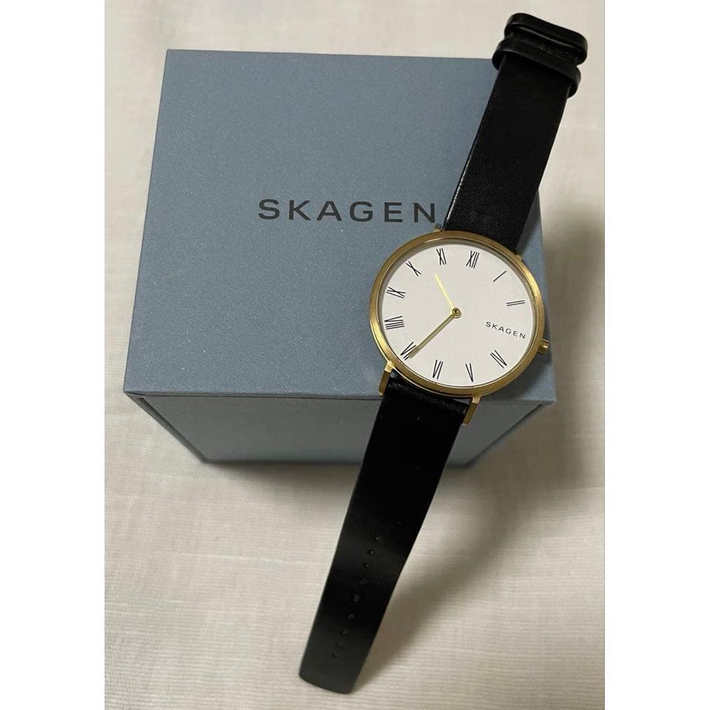 Used SKAGEN watch body black gold