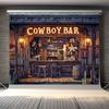 Västlig Cowboybar Tapet: Rustik Saloon-atmosfärVäggdekoration bakgrundstyg, sovrum rum heminredning