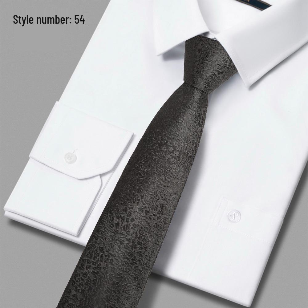 2025 New Men's 6cm Polyester Silk Business Casual Tie