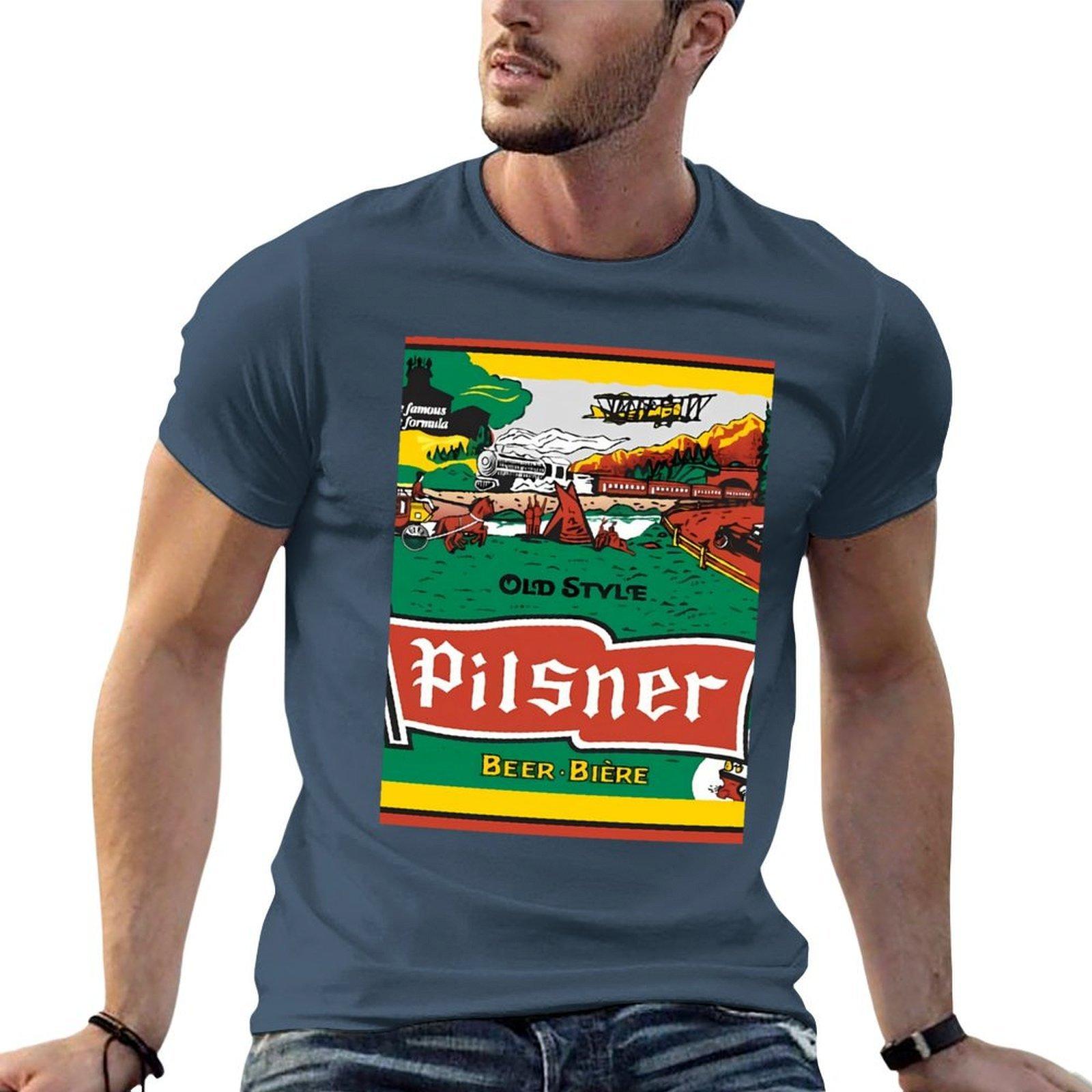 Pilsner Label Tshirt T Shirts With Prints T Shirts Cotton 100 Tshirt S