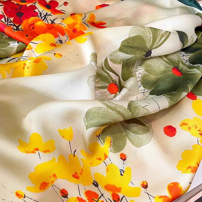 Luxury Design 180X90CM Shawls  Beach Women Square Scarves Popular The Four Seasons Bandanna Sunscreen New Style Silk Scarf