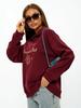 Retro Niche High-end Sense Popular Letter Printing Autumn and Winter European and American Style Thickened Sweater Tide