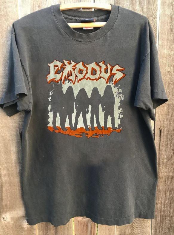 Exodus Band Tour Shirt Exodus Classic Style Charcoal Color Shirt Unisex KH16635 Unisex T-Shirt XXL