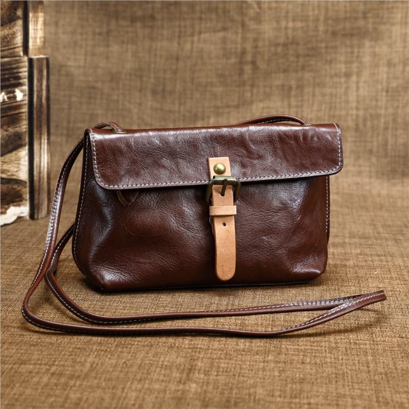 

Johnature Женская сумка из натуральной кожи, ретро, ручной работы, из мягкой коровьей кожи, мини, универсальная, на плечо, кроссбоди кофейный