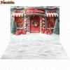 Mocsicka Christmas Photography Backgrounds Winter Snow Decor Photo Backdrops Xmas Tree Candy Store House Pattern Shooting Banner
