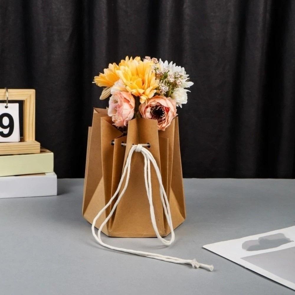 10Pcs Hand-folded Flower Gift Box Paper Floral Wrapping Box Flower Arrangement Box Valentine's Day