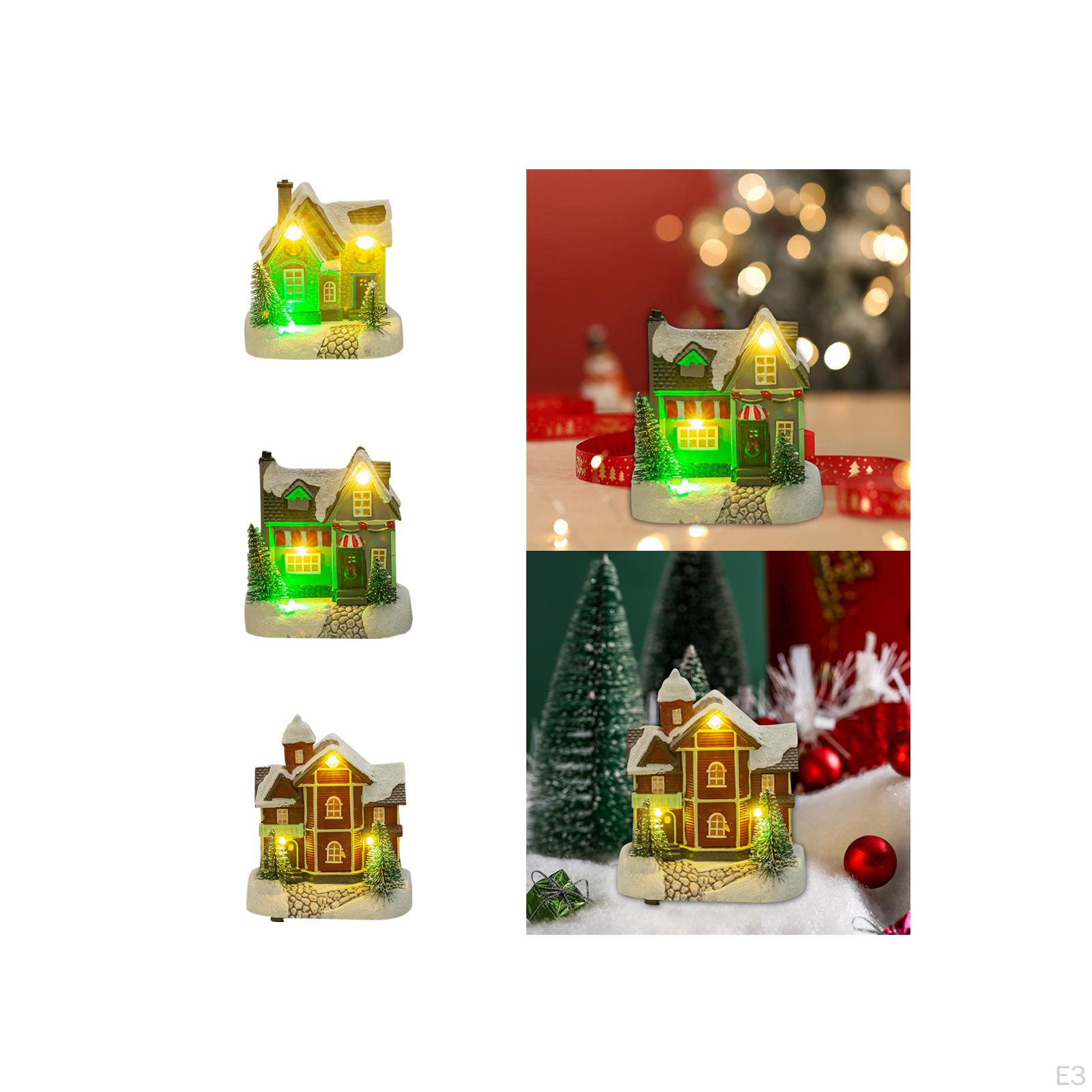 Освещенная рождественская деревня со светодиодными огнями — фото 5