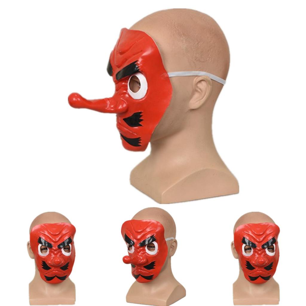 Demon Slayer Tengu Latexmaske Lustiges Kostüm-Requisit für Festivalfeiern und Veranstaltungen