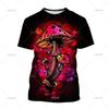 Summer Men's Casual T Shirts 3d Print T-shirt Art Design Colorful Mushroom Print T-shirts For Men Short Sleeve Streetwear Tops