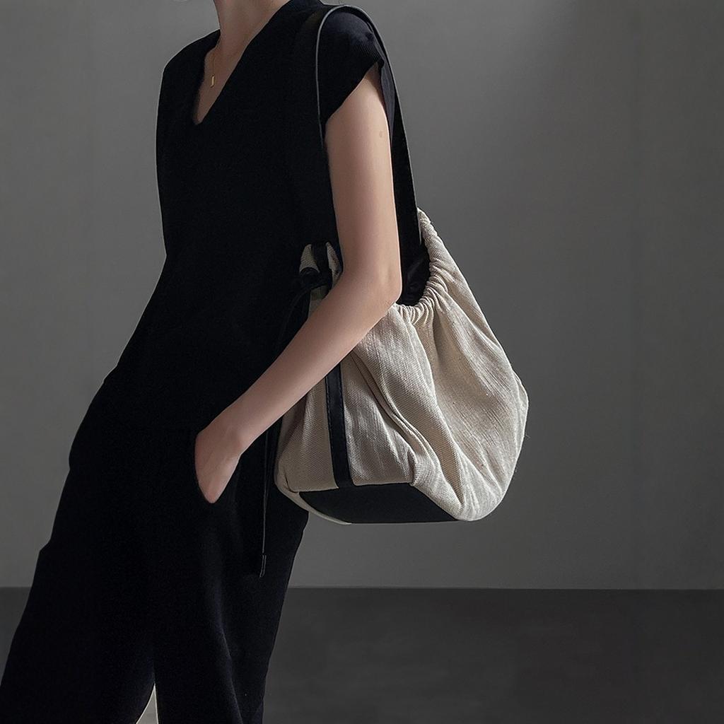 2025 New Ins Wind Niche Canvas Bag Lightweight Large-capacity Travel Bag Single Shoulder Commuter Messenger Tote Big Bag