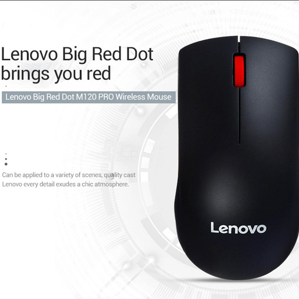 LENOVO M120pro 1000 DPI 2.4G Wireless Mouse Plug and Play Ergonomic Design Portable Mice
