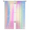 Rainbow Starlight Dream Chiffon Sheer Curtains for Living Room Bedroom Home Decoration Window Voiles Tulle Drapes Curtain