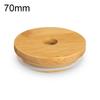 Storage Bottles Silicone Seal Ring Mason Jar Lid With Straw Hole Wide Mouth Cup Bamboo Wood Lids