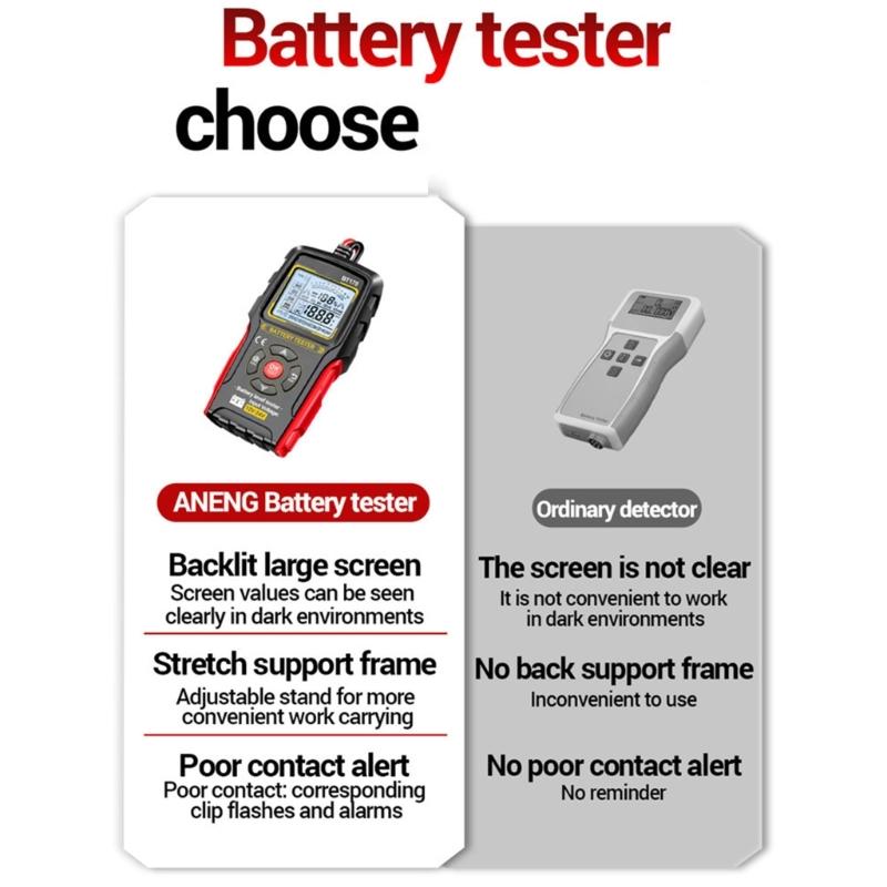 Digital Display Car Battery Measurement Tester With Voice Guidance For Voltage Internal Resistance And Life Analysis