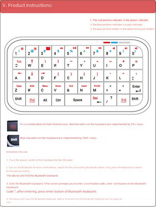 Mini tastatură universală Bluetooth - Tastatură portabilă Broadcom Bluetooth 3.0