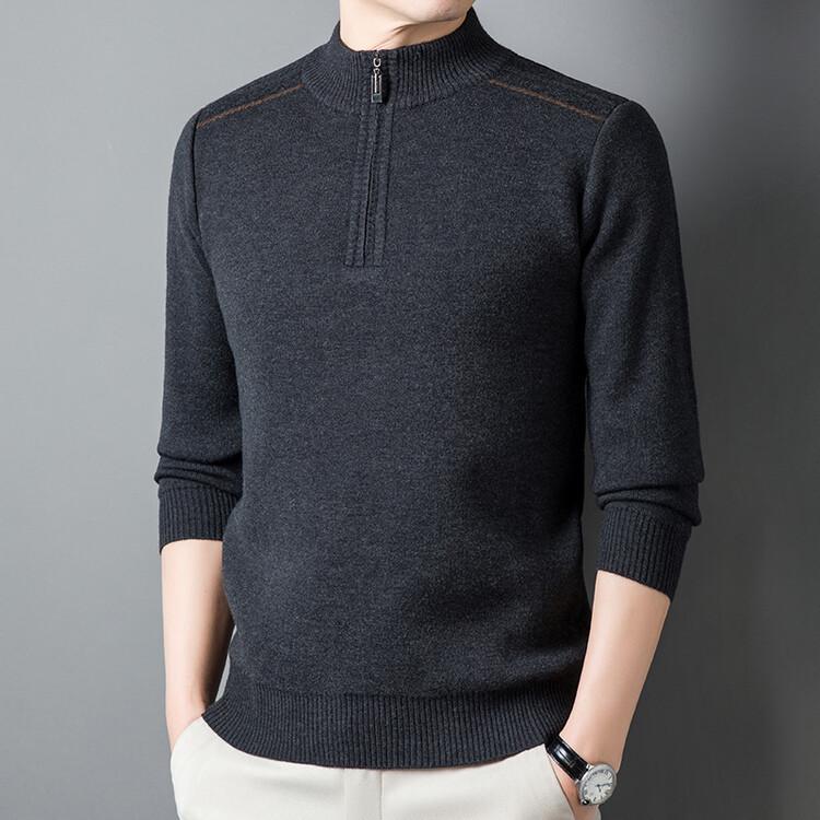 2025 Men's Trendy Thick Knit Half-High Collar Pullover