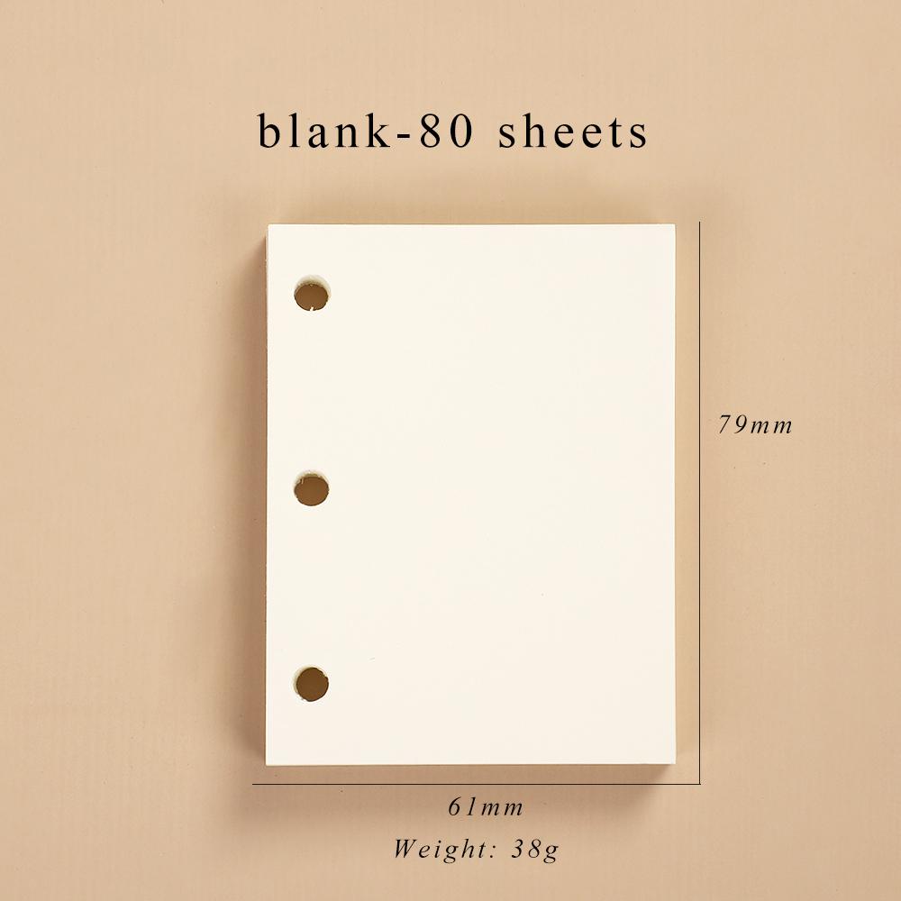 JIANWU Creative Cute Transparent 3 Ring Mini Loose-leaf Hand Book Student Portable Notebook Ring Binder Kawaii School Supplies