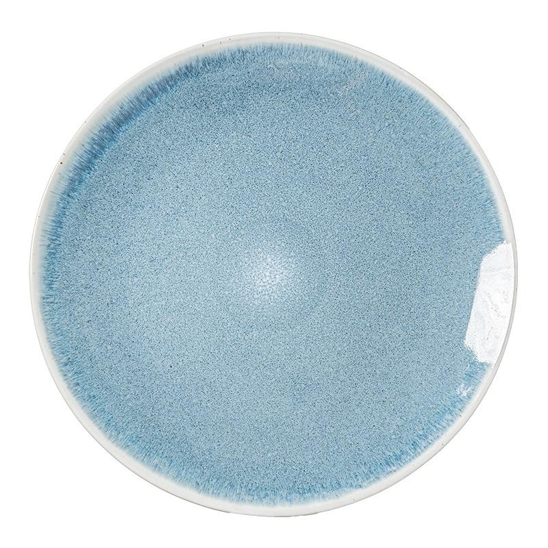 Plate High Value Gradual Change Blue Ceramic Plate Dinner Plate Home Restaurant Dish Tableware Steak Plate Pasta Plate