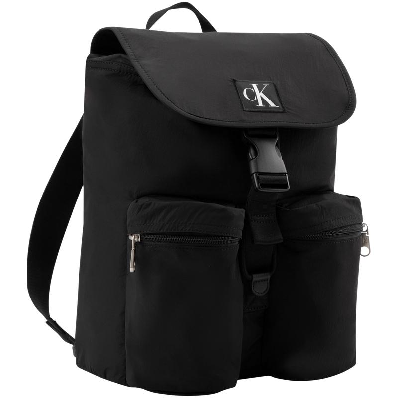 Calvin Klein Drawstring Large Capacity Casual Travel Backpack Men Backpack Space-Black 4K3187G-UB1