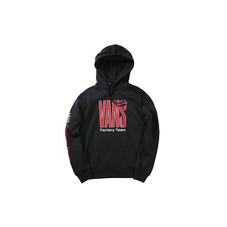 

Vans Retro Hoodie Large Logo Fleece Sweatshirt Men Hoodies Black VN0A3QSABLK M