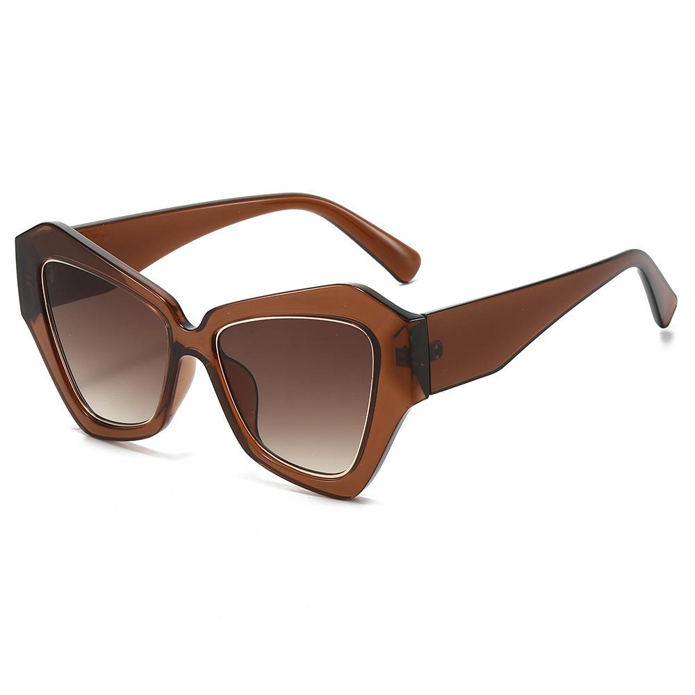 Ins Popular Fashion Cat Eye Women Sunglasses Polygon Shades UV400 Retro Candy Color Men Sun Glasses
